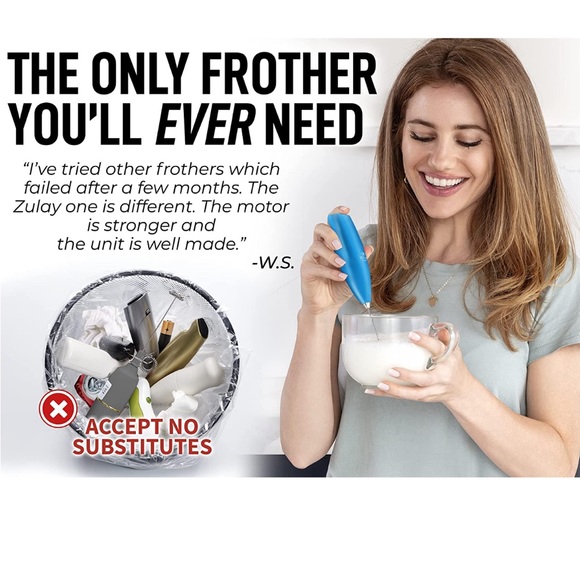 [Free add on item] Zulay Kitchen High Powered Milk Frother Foam Maker - Picture 10 of 12